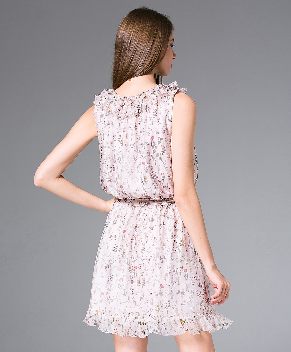Dress - Printed Silk Chiffon Dress